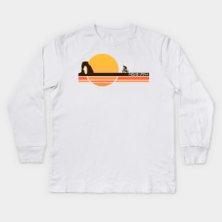 Retro Vintage Moab Utah Kids Long Sleeve T-Shirt